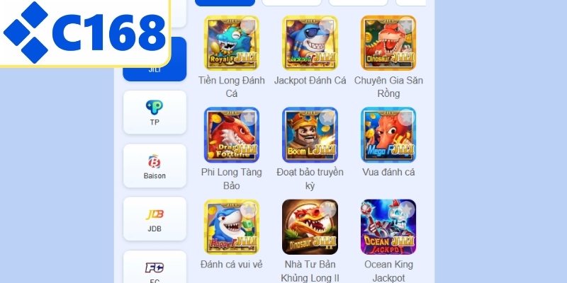 Những sảnh game đồ họa sắc nét thu hút