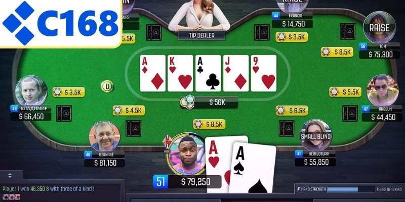 Tổng quan chơi bài Poker online chuyên nghiệp tại C168 