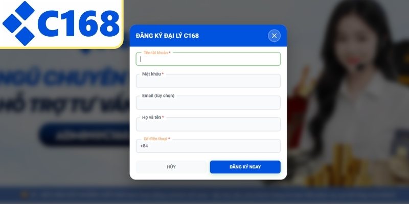 Quy trình đăng ký đại lý C168 đơn giản nhanh chóng