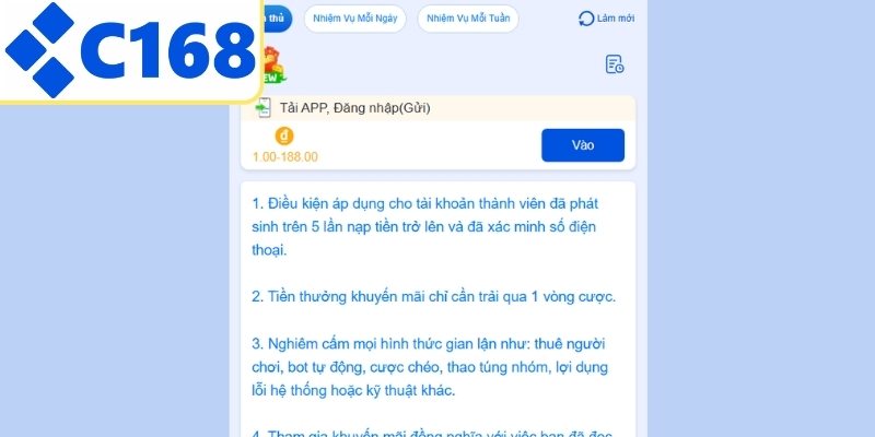 Quy định nhận thưởng rõ ràng minh bạch