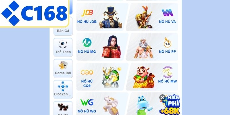 Logo các nhà cung cấp game hàng đầu